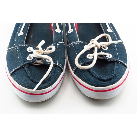 Tommy Hilfiger Size 7 M Blue Round Toe Boat Shoes Fabric Women - Picture 2 of 7